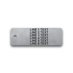 Engraved Stainless Steel Valve Tag - 1" x 3" - 1/8" Text