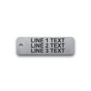 Engraved Stainless Steel Valve Tag - 3/4" x 2 1/2" - 3/16" Text