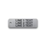 Engraved Stainless Steel Valve Tag - 3/4" x 2 1/2" - 3/16" Text