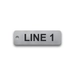 Engraved Stainless Steel Valve Tag - 3/4" x 2 1/2" - 3/8" Text