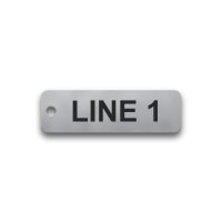 Engraved Stainless Steel Valve Tag - 3/4" x 2 1/2" - 3/8" Text