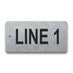 Engraved Stainless Steel Valve Tag - 2" x 4" - 1" Text