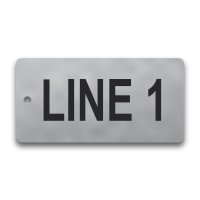 Engraved Stainless Steel Valve Tag - 2" x 4" - 1" Text