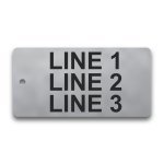 Engraved Stainless Steel Valve Tag - 2" x 4" - 1/2" Text