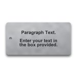 Engraved Stainless Steel Valve Tag - 2" x 4" - 1/4" Text