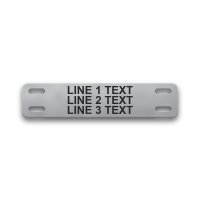 Engraved Stainless Steel Cable Tag - 3/4" x 3 1/2" - 3/16" Text