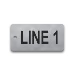 Engraved Stainless Steel Valve Tag - 1 1/2" x 3" - 3/4" Text