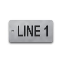 Engraved Stainless Steel Valve Tag - 1 1/2" x 3" - 3/4" Text