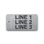 Engraved Stainless Steel Valve Tag - 1 1/2" x 3" - 3/8" Text