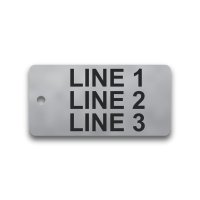 Engraved Stainless Steel Valve Tag - 1 1/2" x 3" - 3/8" Text