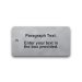  Stainless Steel Tag - 1.5" x 3" - 3/16" Text