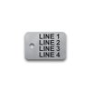 Engraved Stainless Steel Valve Tag - 1" x 1 1/2" - 3/16" Text