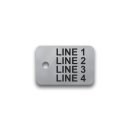 Engraved Stainless Steel Valve Tag - 1" x 1 1/2" - 3/16" Text