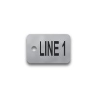 Engraved Stainless Steel Valve Tag - 1" x 1 1/2" - 1/2" Text