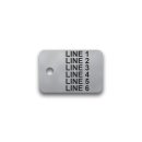 Engraved Stainless Steel Valve Tag - 1" x 1 1/2" - 1/8" Text