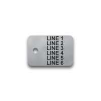 Engraved Stainless Steel Valve Tag - 1" x 1 1/2" - 1/8" Text