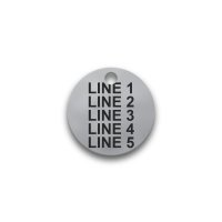 Engraved Stainless Steel Valve Tag - 1 1/4" Round - 5/32" Text
