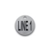 Engraved Stainless Steel Valve Tag - 1 1/4" Round - 5/8" Text