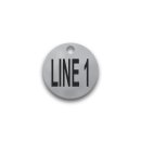 Engraved Stainless Steel Valve Tag - 1 1/4" Round - 5/8" Text