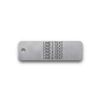 Engraved Stainless Steel Valve Tag - 3/4" x 2 1/2" - 3/32" Text