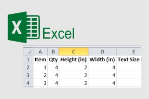 spreadsheet ordering