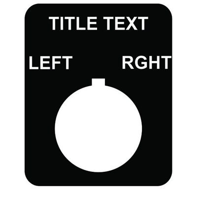 22mm Rectangular Selector Switch Legend Plate, 2 Position - Click Image to Close
