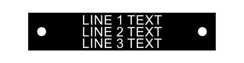 Plastic Nameplate - 1/2"x 2 1/2" - 1/8" Text - Mtg Holes - Click Image to Close