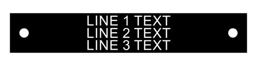 Plastic Nameplate - 1/2"x 3" - 1/8" Text - Mtg Holes - Click Image to Close