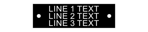 (image for) Plastic Nameplate - 3/4" x 2 1/2" - 3/16" Text - Mtg Holes
