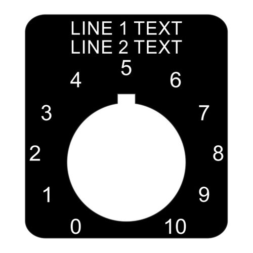 30mm 010 Potentiometer Legend Plate Carolina Laser, Inc.