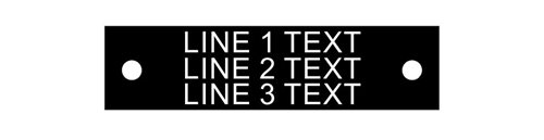 Plastic Nameplate - 1/2"x 2" - 1/8" Text - Mtg Holes - Click Image to Close