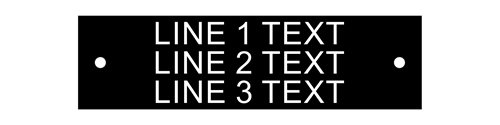 Plastic Nameplate - 1 1/2" x 5 1/2" - 3/8" Text - Mtg Holes - Click Image to Close