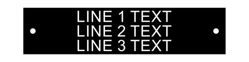 Plastic Nameplate - 1 1/2" x 6 1/2" - 3/8" Text - Mtg Holes - Click Image to Close