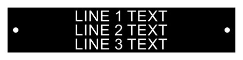 Plastic Nameplate - 1 1/2" x 7 1/2" - 3/8" Text - Mtg Holes - Click Image to Close