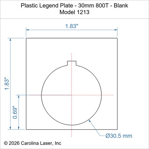 Modal Additional Images for Plastic Legend Plate - 30mm 800T - Blank