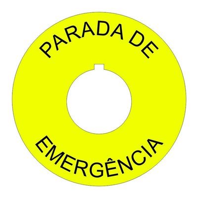22mm Spanish Emergency Stop Legend Plate - Click Image to Close
