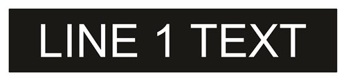 (image for) Plastic Nameplate - 2" x 10" - 1" Text