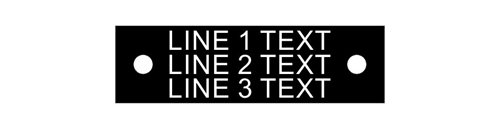 Plastic Nameplate - 1/2"x 1 3/4" - 1/8" Text - Mtg Holes - Click Image to Close