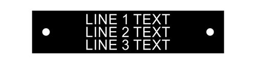 Plastic Nameplate - 1" x 4" - 1/4" Text - Mtg Holes - Click Image to Close