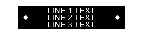 (image for) Plastic Nameplate - 1" x 4" - 1/4" Text - Mtg Holes