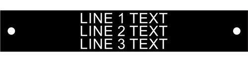 Plastic Nameplate - 1" x 6" - 1/4" Text - Mtg Holes - Click Image to Close