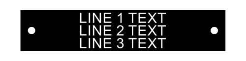 Plastic Nameplate - 1" x 5" - 1/4" Text - Mtg Holes - Click Image to Close