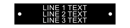 Plastic Nameplate - 3/4" x 3 1/2" - 3/16" Text - Mtg Holes - Click Image to Close