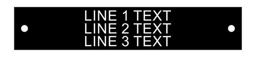 Plastic Nameplate - 3/4" x 4" - 3/16" Text - Mtg Holes - Click Image to Close