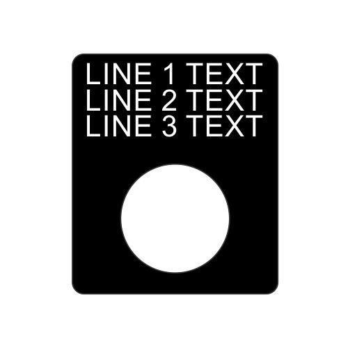 Plastic Legend Plate - 16mm - 3 Lines - Click Image to Close