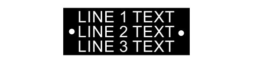 Plastic Nameplate - 1 1/2" x 4" - 3/8" Text - Mtg Holes - Click Image to Close
