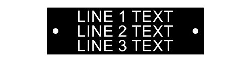 Plastic Nameplate - 1 1/2" x 5" - 3/8" Text - Mtg Holes - Click Image to Close