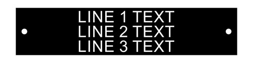 Plastic Nameplate - 1 1/2" x 7" - 3/8" Text - Mtg Holes - Click Image to Close
