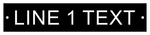 Plastic Nameplate - 2" x 10" - 1" Text - Mtg Holes - Click Image to Close